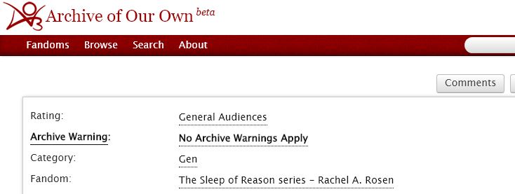 a snapshot of AO3