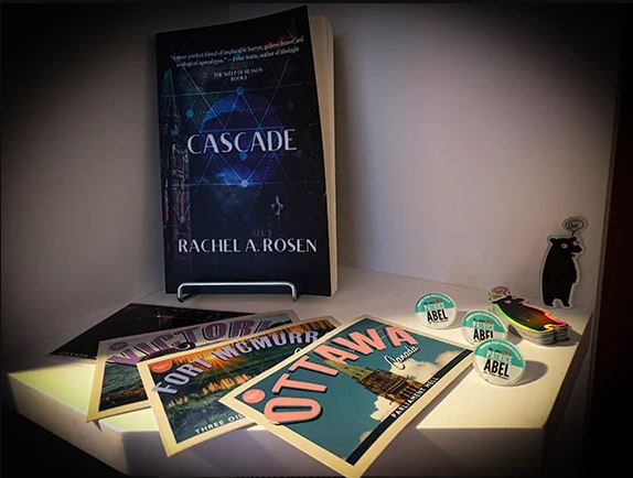 Swag to go with Sleep of Reason. Includes postcards, pins, and stickers.