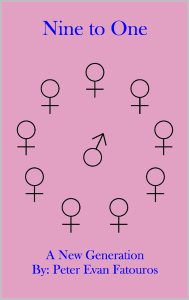 Nine to One cover with symbols of men and women in pink and blue text