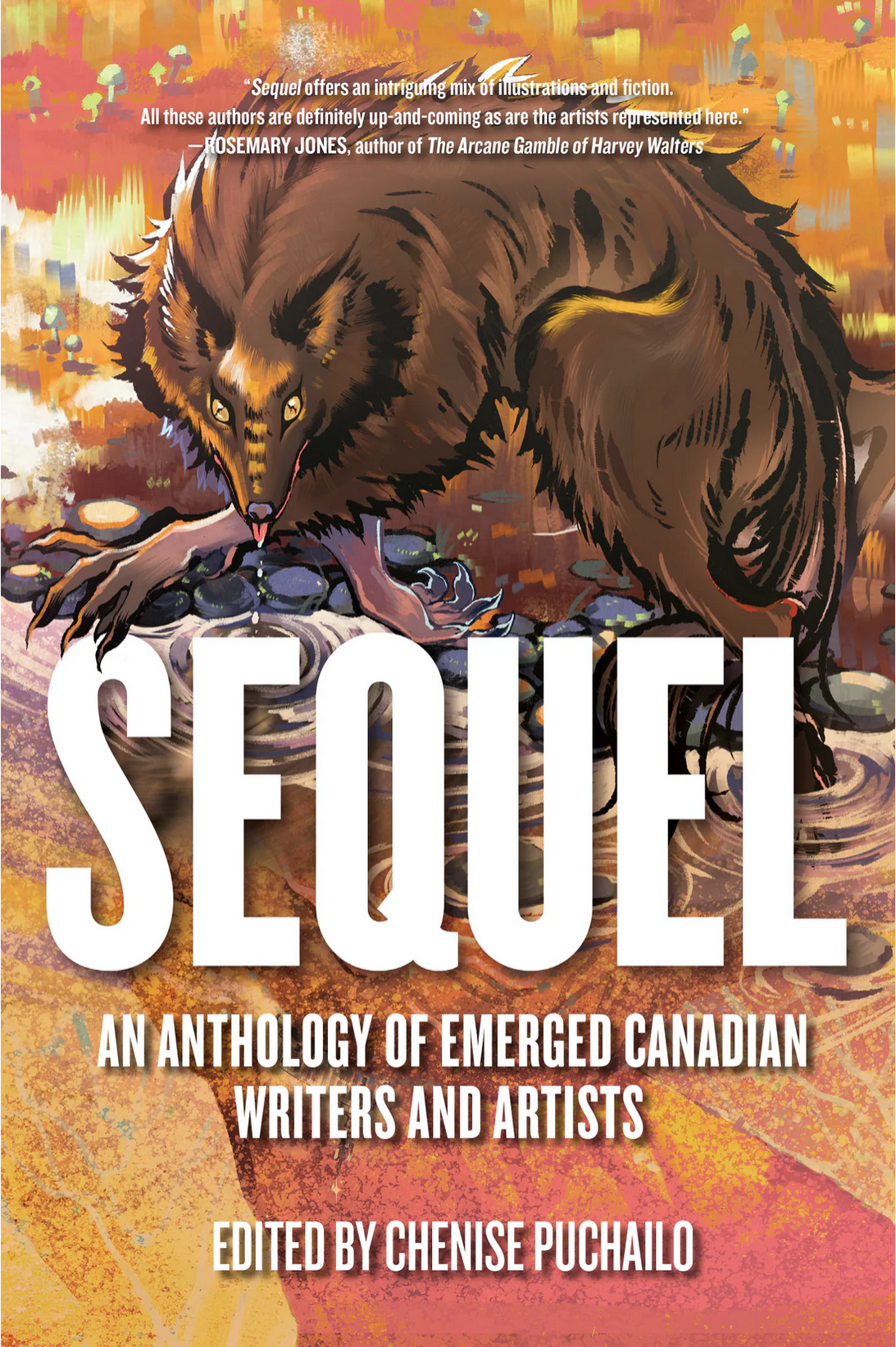 Cover of Sequel by Spud Publishing with a creepy wolf-ish creature on the cover.