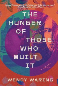 The cover of the Hunger of Those who Built It, in orange, purple and blue